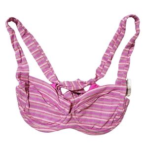 L*SPACE Camellia Swimsuit Bikini Top Small, Large Electric Pink NWT 💕